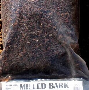 Double Grow milled bark in a 30DM plastic bag.