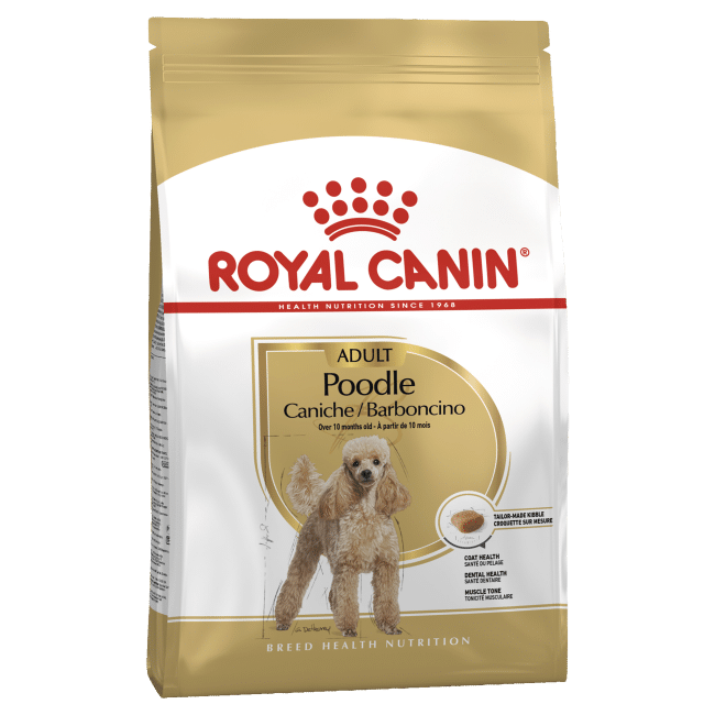 A 7.5kg Royal Canin adult poodle dog food.