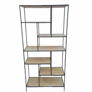 SHELF WITH WOOD 76X31X160CM